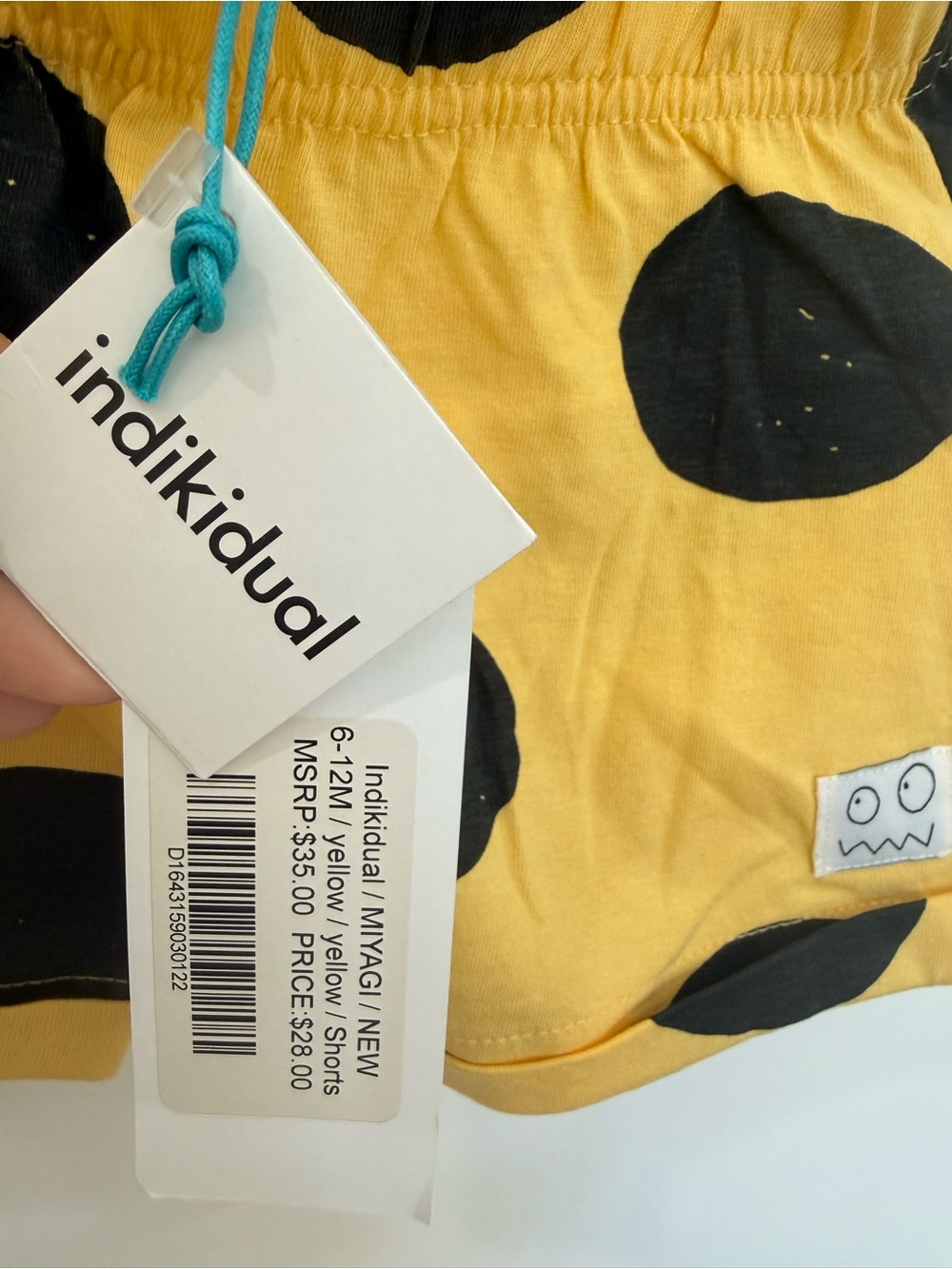 Indikidual Yellow Shorts with Black Polka Dots - Picture 4 of 4